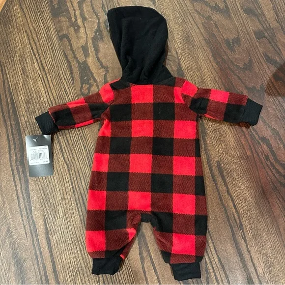 Hurley Buffalo Plaid Fleece Baby Sleeper - Picture 2 of 6
